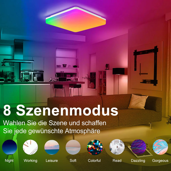 Lampe Plafond LED WiFi RGB – Contrôle APP & Vocal