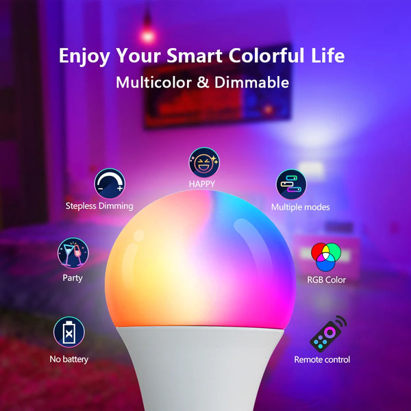 Ampoule LED RGB 16 Couleurs avec Télécommande