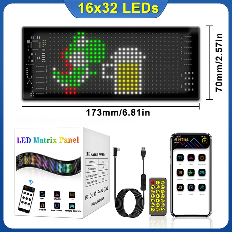 Panneau LED Matrix Pixel Programmable Bluetooth APP