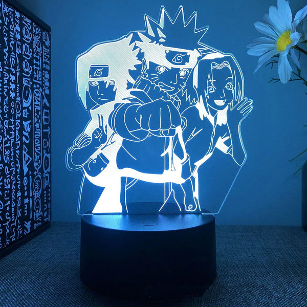 Lampe 3D Naruto Uzumaki – Décoration Anime Akatsuki, Kakashi & Itachi
