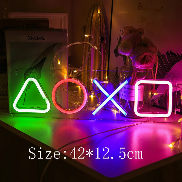 Lampe Néon Icône de Jeu – Éclairage LED Coloré
