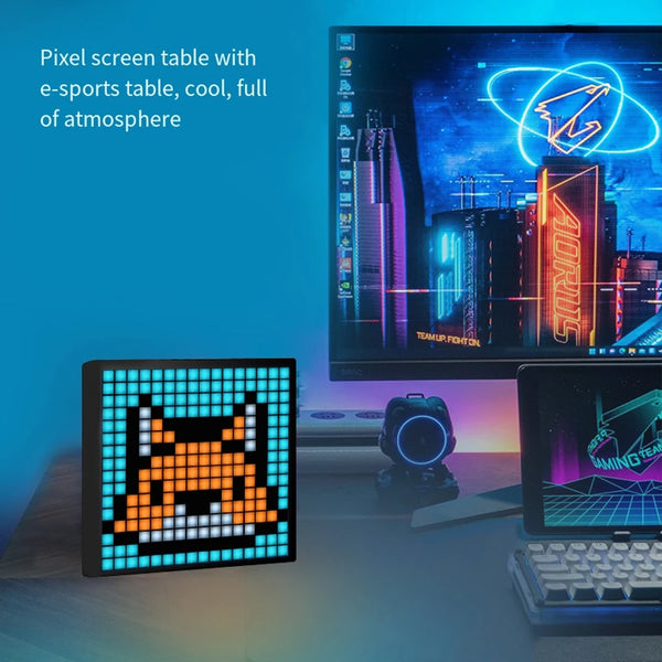 LED Pixel Matrix 16x16 RGB – Lampe Digitale Bluetooth, Contrôle APP pour Décoration Gaming et Anime