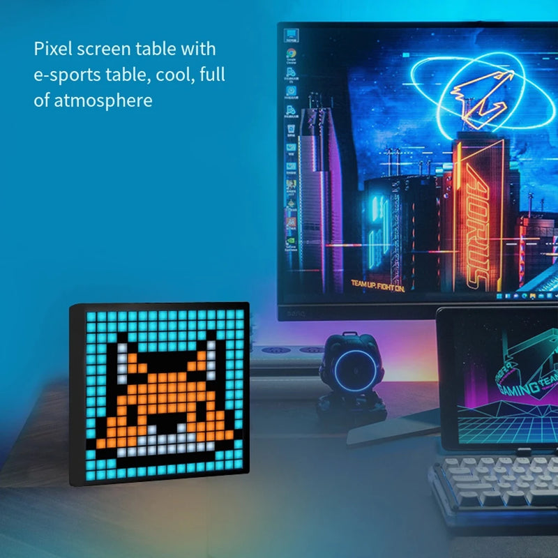 LED Pixel Matrix 16x16 RGB – Lampe Digitale Bluetooth, Contrôle APP pour Décoration Gaming et Anime