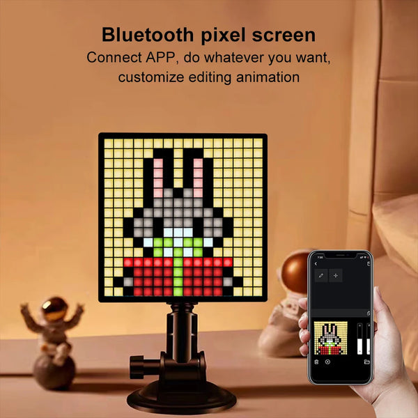 LED Pixel Matrix 16x16 RGB – Lampe Digitale Bluetooth, Contrôle APP pour Décoration Gaming et Anime