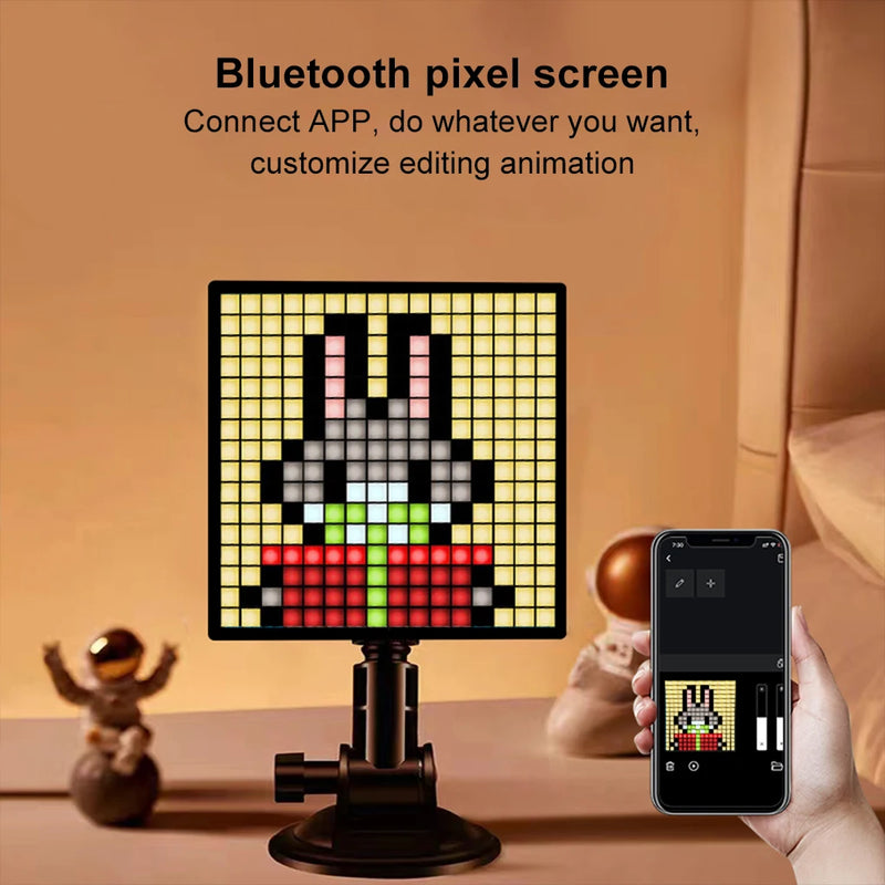 LED Pixel Matrix 16x16 RGB – Lampe Digitale Bluetooth, Contrôle APP pour Décoration Gaming et Anime