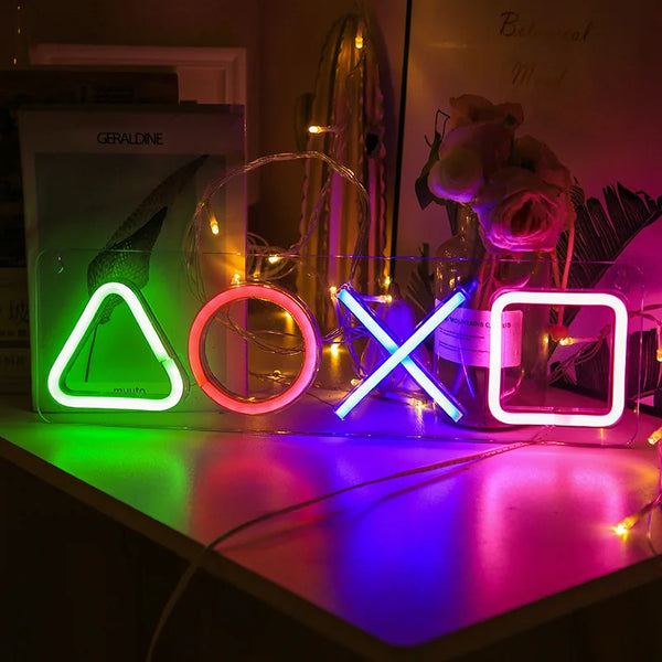 Lampe Néon Icône de Jeu – Éclairage LED Coloré