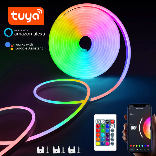 Ruban LED Néon RGB – USB, Contrôle App & Télécommande